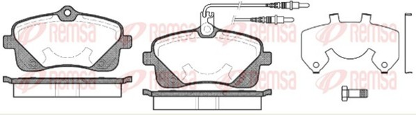 Bremsbelagsatz Scheibenbremse Remsa 1102.02 FüR 407 SW Peugeot Hdi 110 6D9HZC-image
