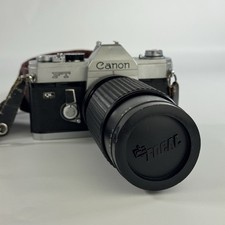 Canon FT QL 35mm SLR Silver Film Camera Focal MC 80-200mm F/4.5 Lens From Japan