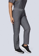 Mandala 9 Pockets Cargo Pants Women L Tall Gray Straight Leg Scrub