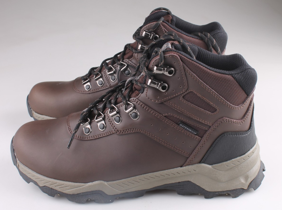 Men's Khombu Kenny Waterproof Hiking Boots Size 10 Brown Leather image 2