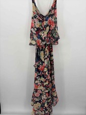 Pre-Owned Vici Navy Size Small Floral Maxi Sleeveless Dress
