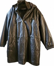 Wilson 2XL Women's Leather Coat With Removable Hood