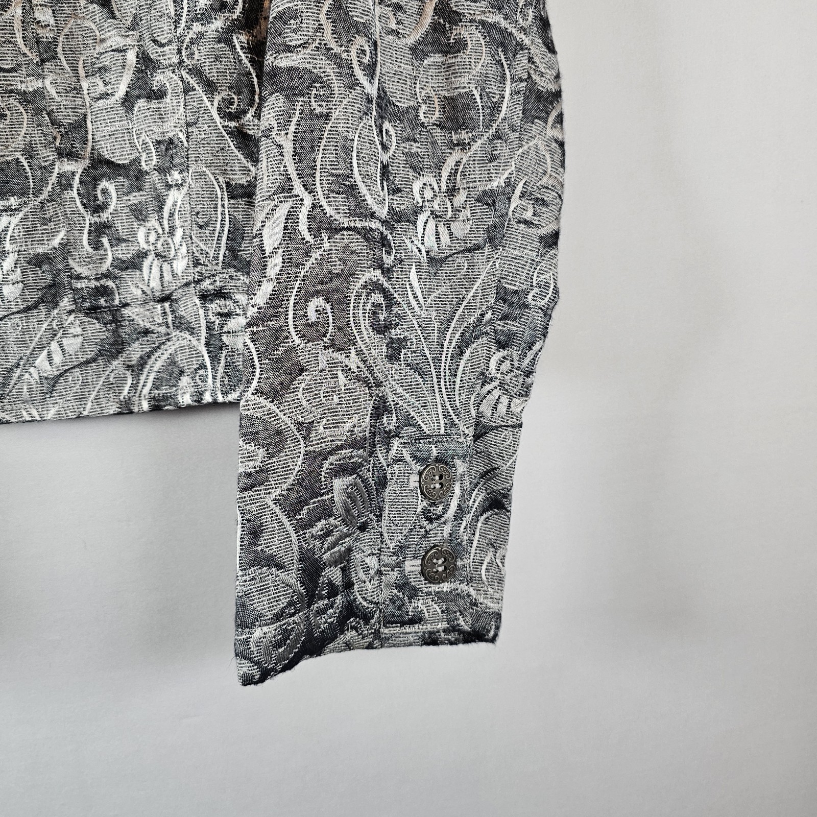 Chico's Size 2 Statement Jacket Large Damask Open… - image 2