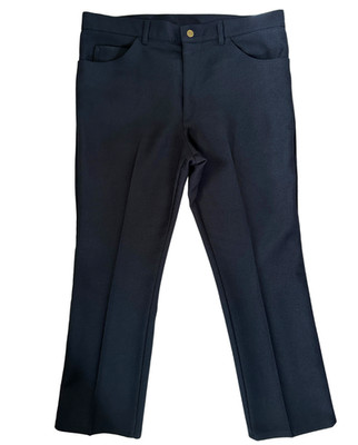 Vintage Lee Western Bootcut Dress Pants 38x30 Navy Polyester USA