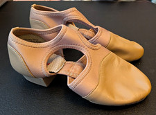 Capezio PP323 Women s Split-Sole Ballroom Shoes Leather Upper Beige US size 6