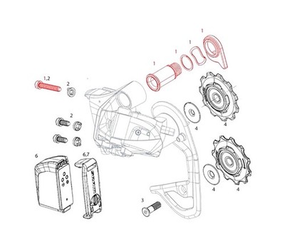 Compatible with SRAM Kit Mounting Bolt Set RED ETAP