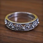 Size 8, vintage Sterling silver handmade ring, 925 filigree with marcasite