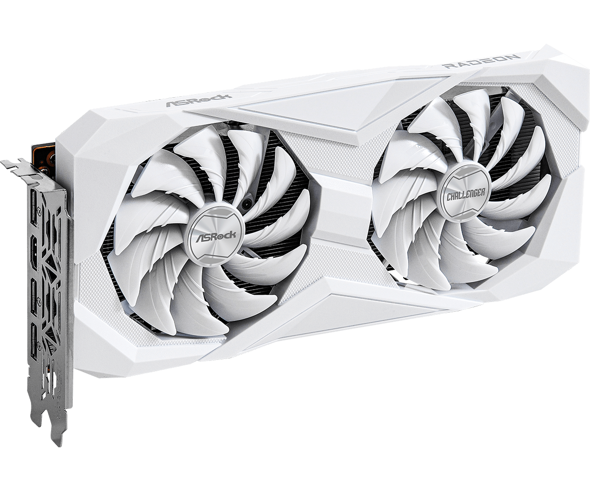 ASRock AMD Radeon RX 6600 Challenger White 8GB Graphics Card GDDR6