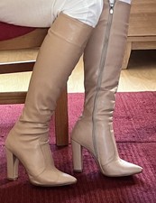 Stiefel, Marke nicht mehr lesbar, oft getragen, High Heels, Gr. 40, 12cm Absatz