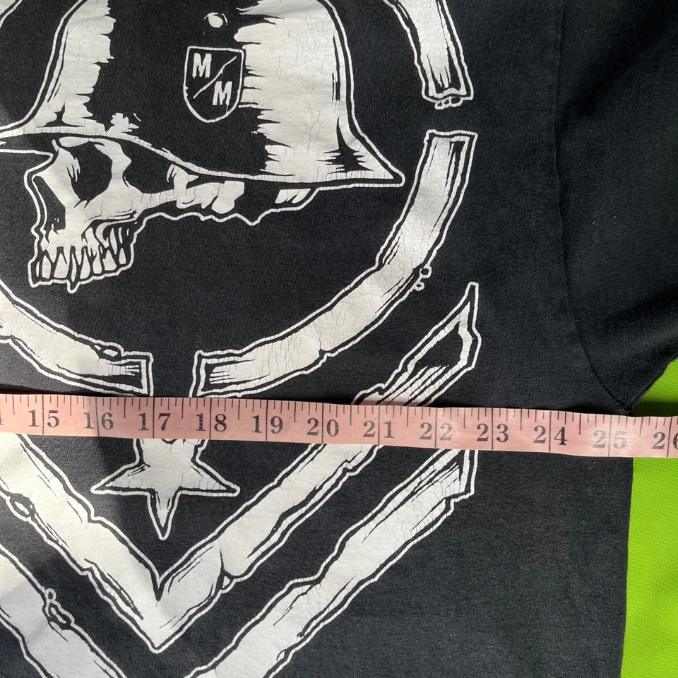 XXL Y2K Grunge Metal Mulisha Camiseta Hombres Negro Estampado Gráfico Calavera Manga Corta Foto 4 de 4