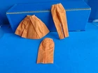 VINTAGE BARBIE PAK SET-ORANGE GATHERED SKIRT, STRAIGHT SKIRT, & SLACKS- 1960s