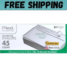 Sobres de negocios de seguridad Mead #10 tamaño letra 4-1/8" x 9-1/2" - pelar y sellar