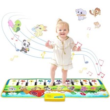 Battery Powered Piano Mat for Kids with 8 Instrument Sounds and Volume Control