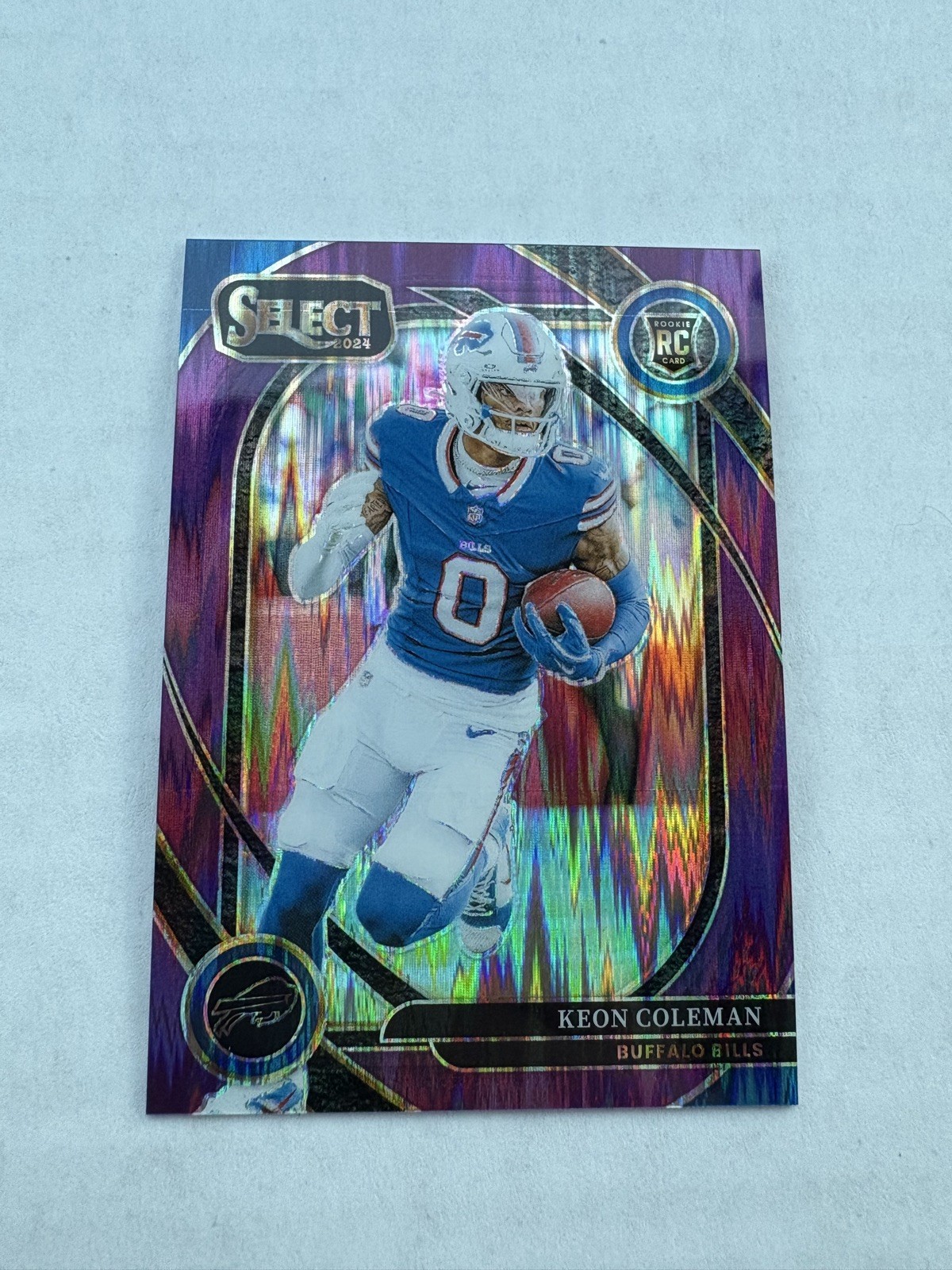 2024 Select Keon Coleman Club Level Purple Shock Prizm /360 Rookie Card RC Bills