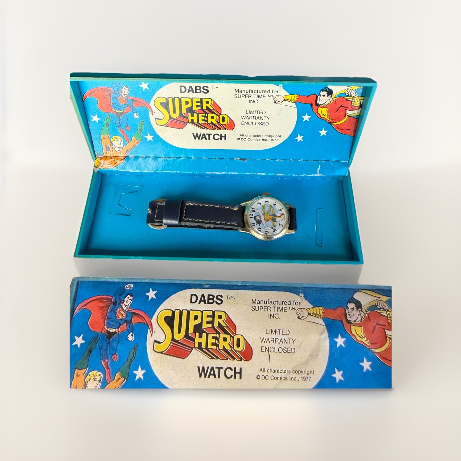 Vintage 1977 DABS DC Comics Wonder Woman Watch - Original Box & Insert - Rare