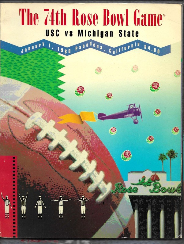 1988 Michigan State MSU vs USC Southern Cal  Rose Bowl football program