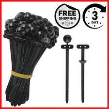 70Pcs Nylon Cable Tie Buckle Heavy Duty Self-Locking Zip Ties Holder Pin Button