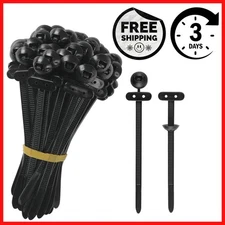 70Pcs Nylon Cable Tie Buckle Heavy Duty Self-Locking Zip Ties Holder Pin Button