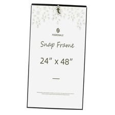 24x48 Poster frame, Plexiglass Snap Frames, Coating Aluminum 24"x48" Black