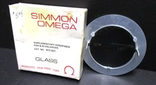 Simon Omega Supplementary Condenser lens B-22 enlarger. #472-001 NEW OLD STOCK