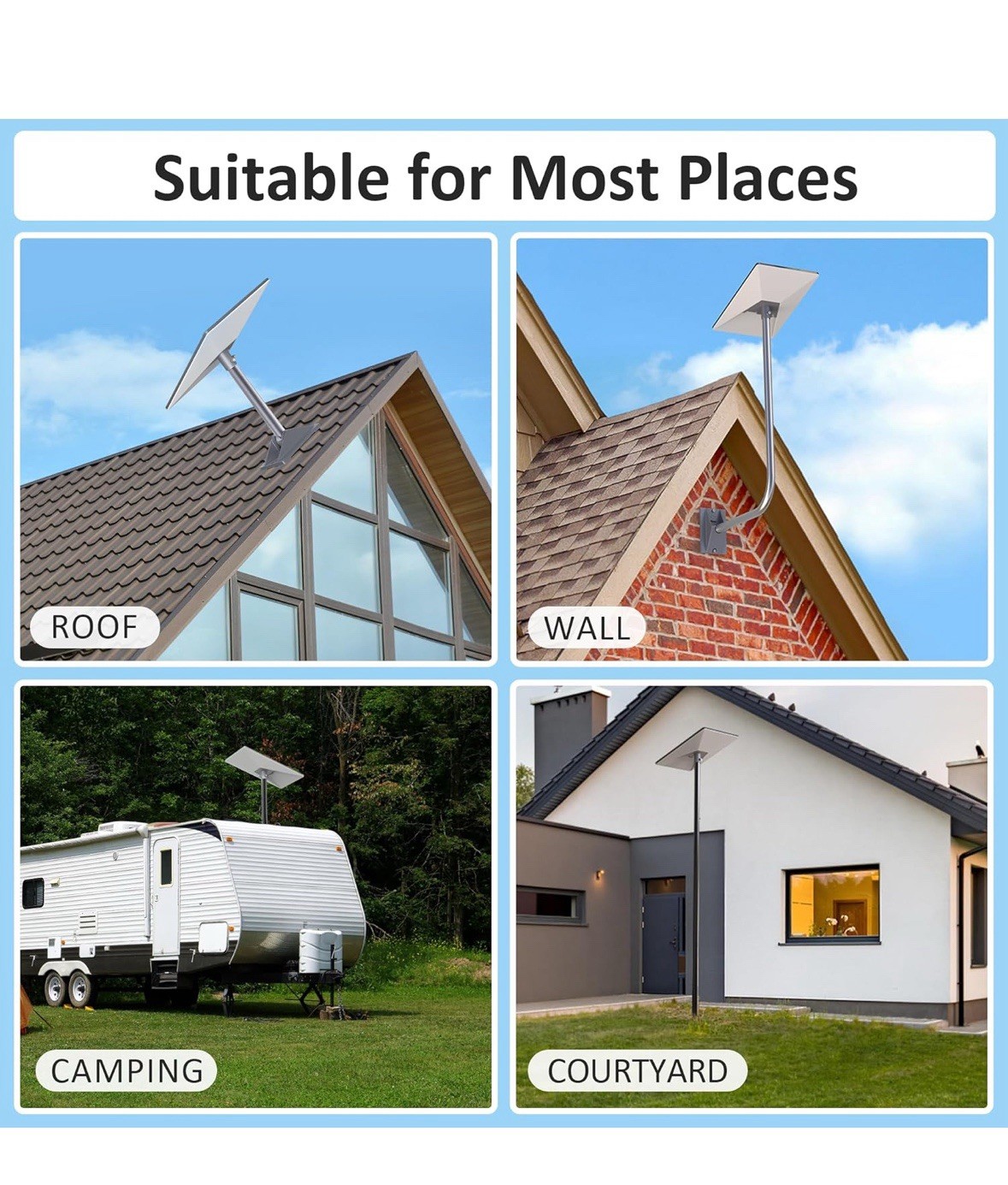 Hiseego 2 Pack of Starlink Gen 3 Pipe Adapter Pole Mount in Gray S-001 New!