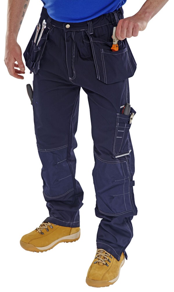 Beeswift Shawbury Multi Purpose Trousers Navy Blue Size 50