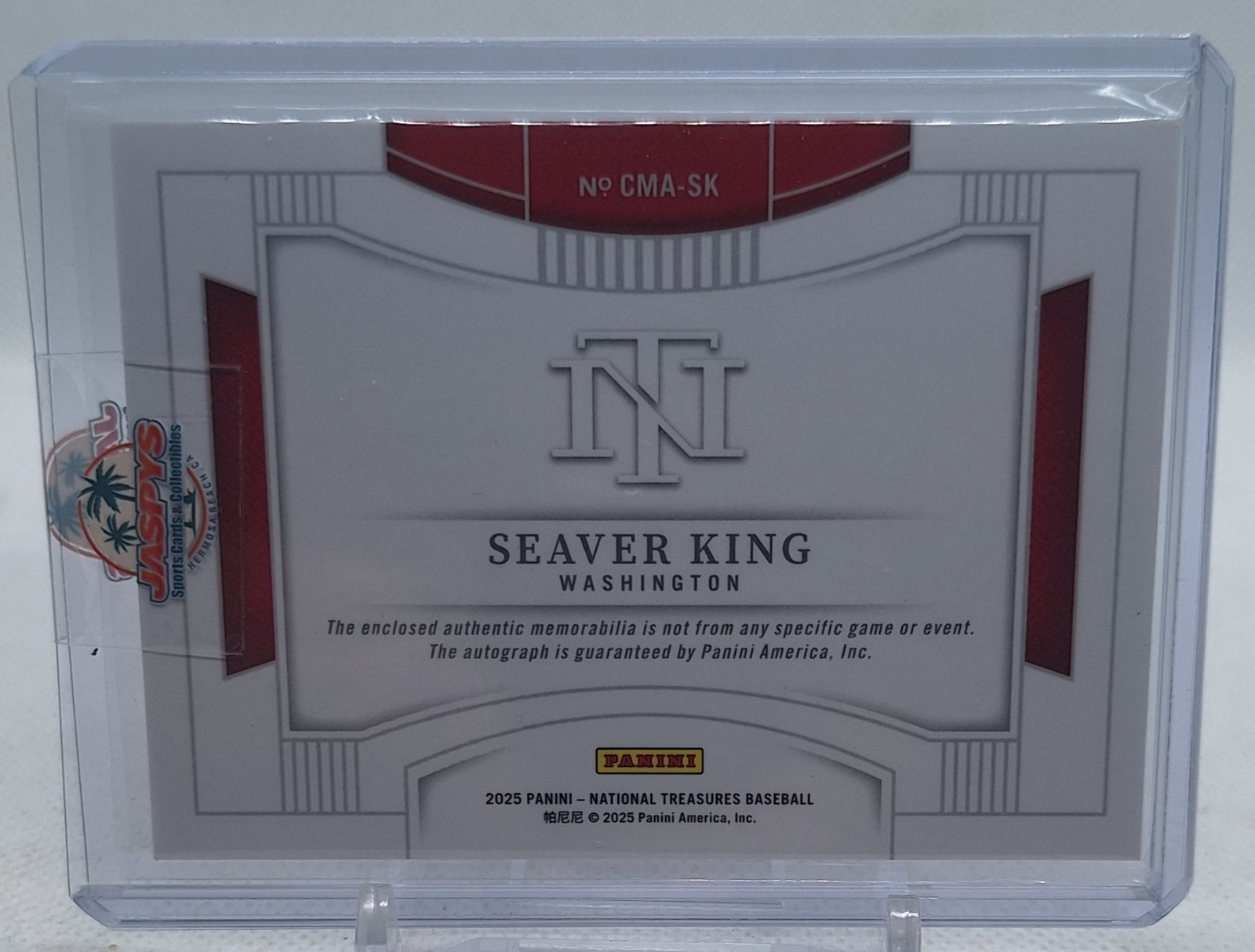 SEAVER KING 2025 PANINI NATIONAL TREASURES BASEBALL COLOSSAL #40/99 ON CARD AUTO view 3