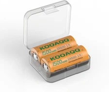 2X Rechargeable 18350 3.7V 10A Batteries, [1500mAh] New Version High...