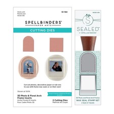 Spellbinders --3D Photo  Floral Arch Frames Wax Seal Stamps and Die Bundle