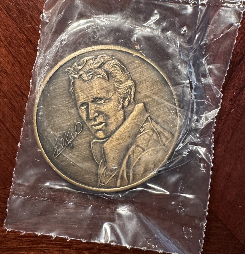 ONE EVEL KNIEVEL VINTAGE 1972 SOLID BRONZE COIN FROM SNAKE RIVER