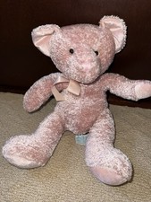 Russ Pink Velvet Chenille Bear Pinki EUC
