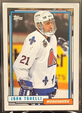 1992-93 Topps John Tonelli #119 Quebec Nordiques