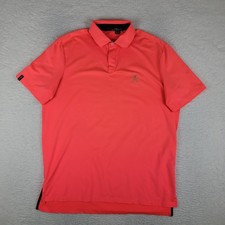 RLX Ralph Lauren Polo Shirt Mens Large Dark Pink Golf Performance Short Sleeve