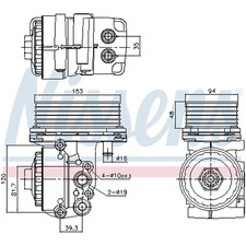 Ölkühler, Motoröl NISSENS 91327 für FORD MONDEO III (B5Y) 2 2000-2007
