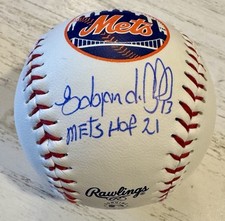 NEW YORK METS EDGARDO ALFONZO METS HOF 21 SIGNED AUTO BASEBALL WITH JSA WITNESS