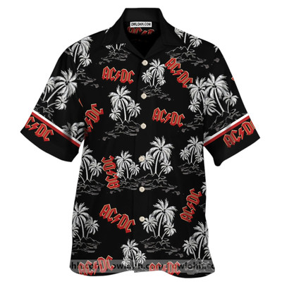 #ad Acdc Hawaii Hawaiian Shirt Aloha Summer Beach Button Down $19.99