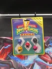 Vintage 1993 Mighty Morphin Power Rangers MMPR Helmet Rings Set of 5 ~ Brand New