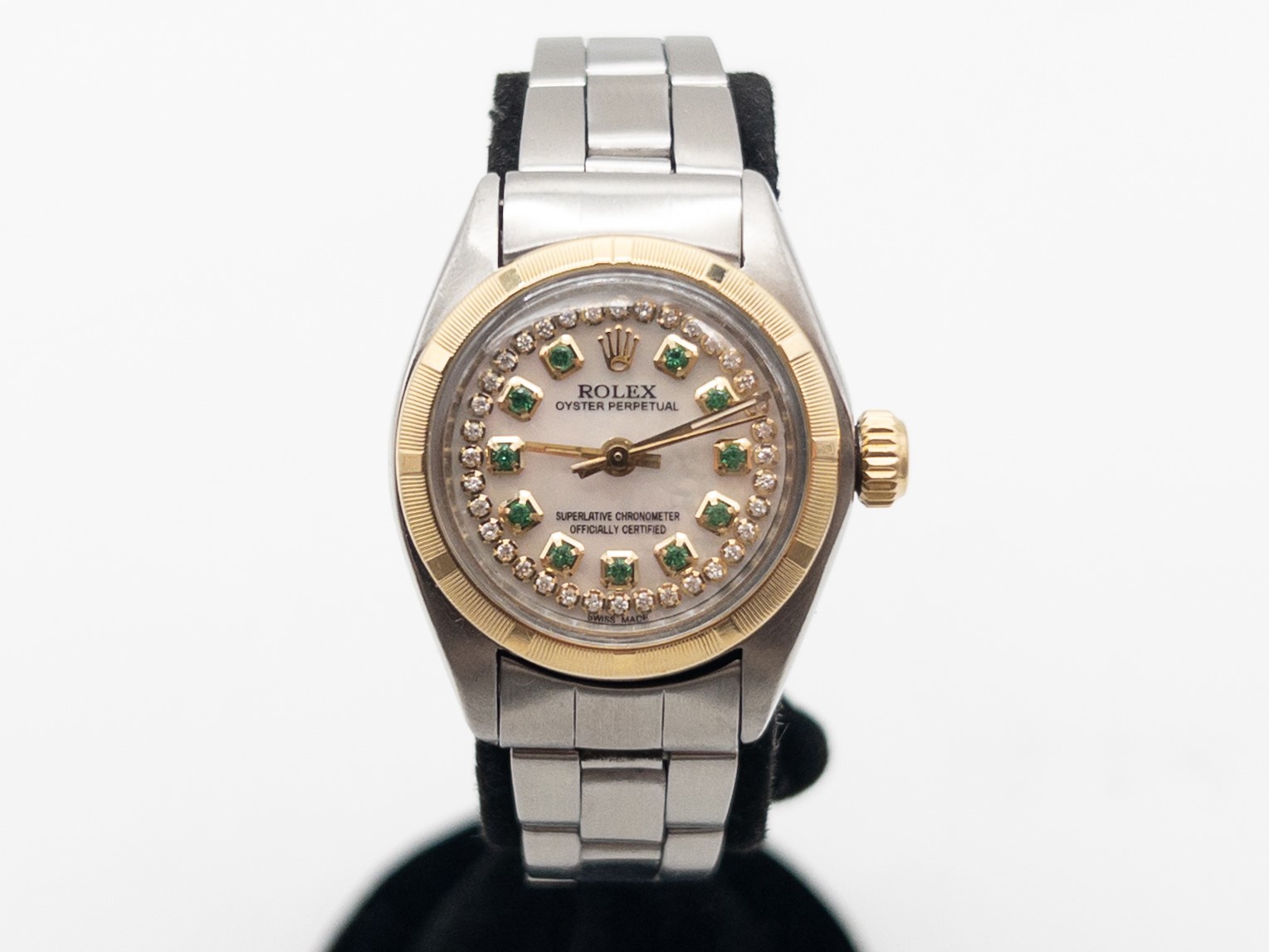 $7000 ROLEX Oyster Perpetual MOP Emerald