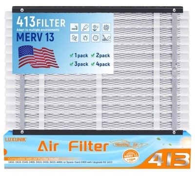 Replacement filters / Media for Aprilaire 413*** 2 PACK *** MERV 13 16x25x4in