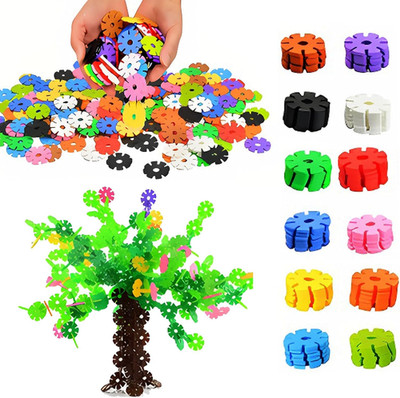 1 Beutel Steckbausteine Kinder 500 Teile Steckblumen Spielzeug für Jungen und Mä