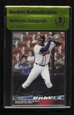 BAS 2002 Choice Richmond Braves Wilson Betemit #02 Beckett Auth Sticker Auto ow6