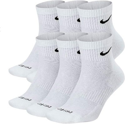 Nike Everyday Plus Ankle Socks 6 Pack Mens Size XL 12-15 White NEW SX6899-100