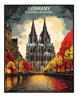 K�lner Dom Wandkunst Dekoration f�r urbane Szenen Moderne urbane Szene