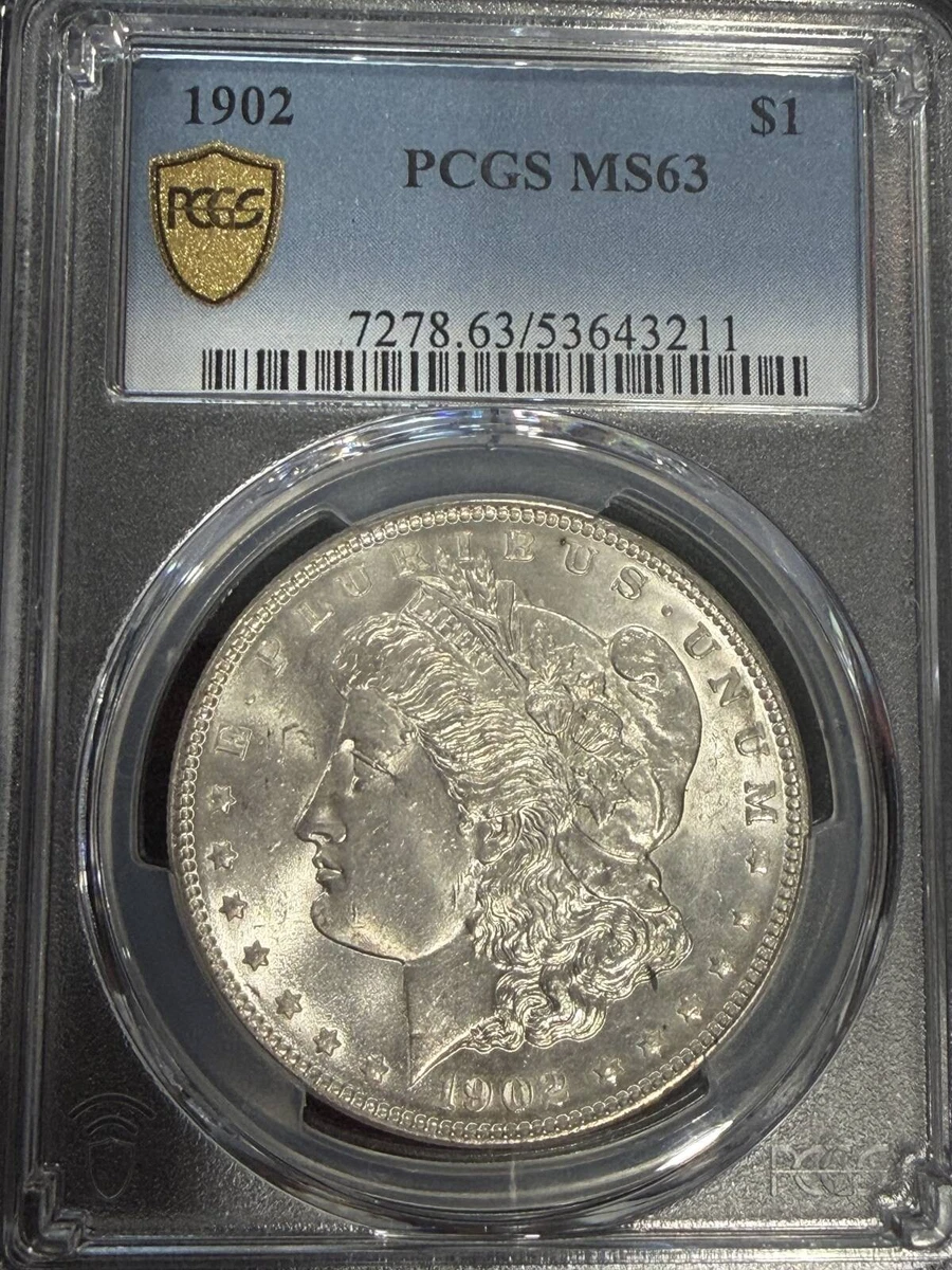 1902 モルガンMorgan Silver Dollar MS63 銀貨130 MS 63 Graded 1902 Year Morgan US Dollars (1878-1921) for sale | eBay