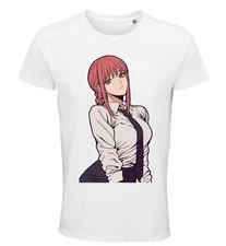 Makima T-shirt, Chainsaw Man, shonen, movie, anime, cotton, Japan, cartoons.