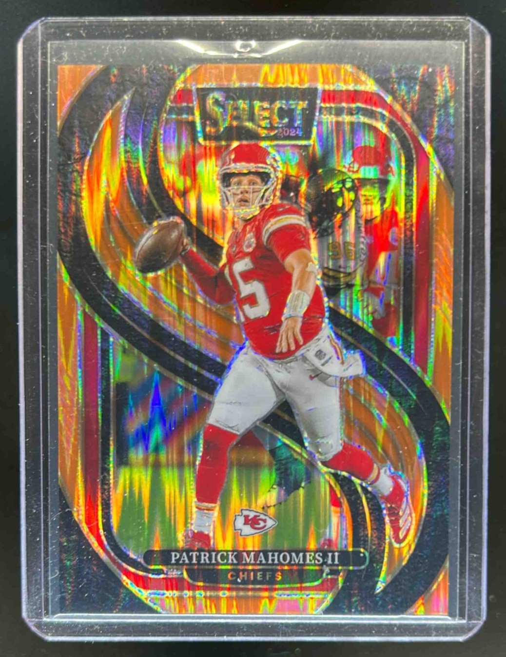 2024 Select Patrick Mahomes II Premier Orange Prizm Shock #235/399 Chiefs