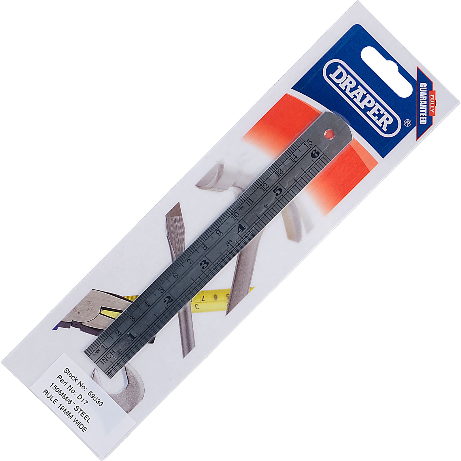 Draper 150mm/6"" Steel Rule