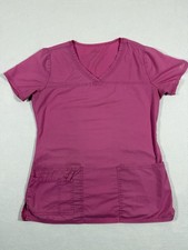 Cherokee Women's Pink Scrub Top V Neck Size XS Medical