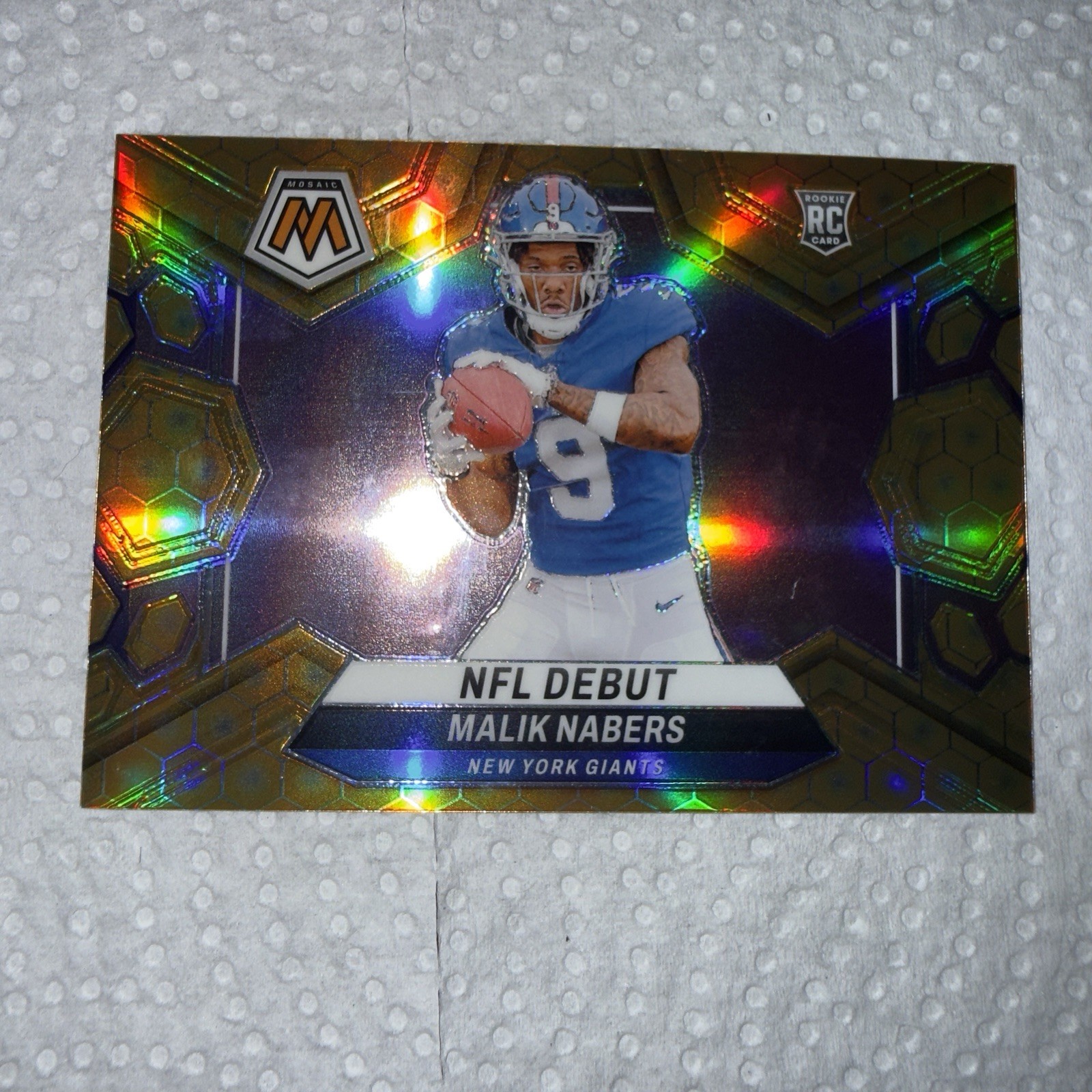 ‼️ 2024 Mosaic Malik Nabers Honeycomb Prizm Rookie RC NFL Debut #284‼️