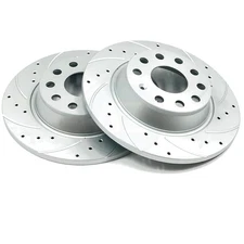  DRILLED GROOVED REAR BRAKE DISCS APEC PADS FOR AUDI SEAT SKODA VW 272mm X 10mm